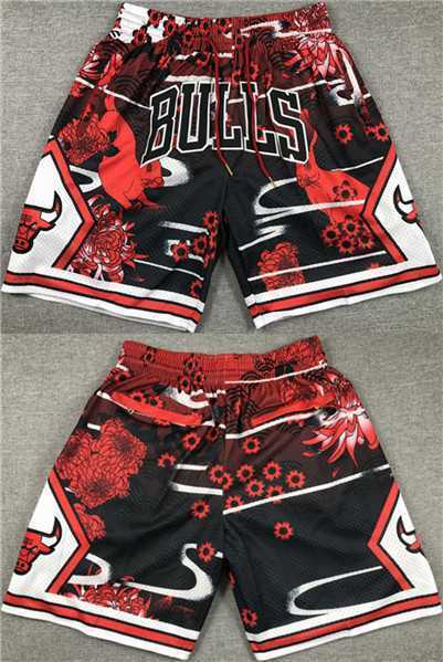 Men%27s Chicago Bulls Red Black Shorts->boston celtics->NBA Jersey